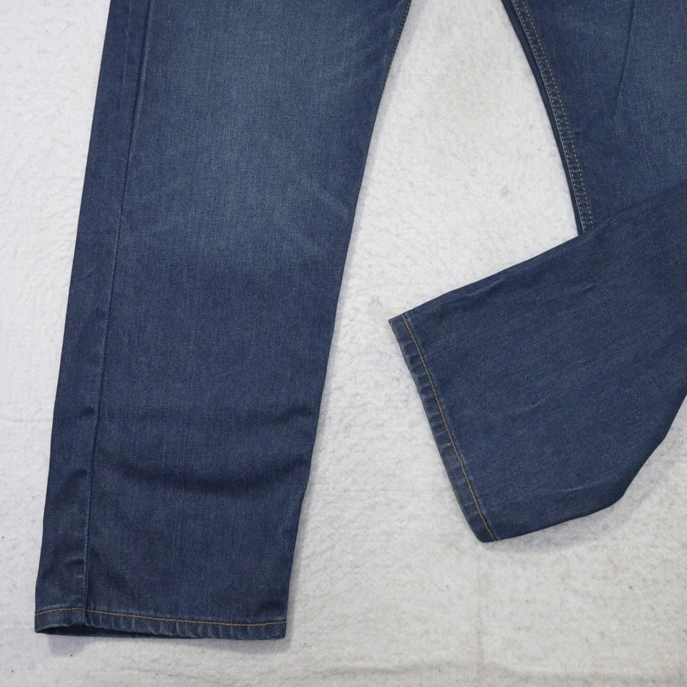 Levi's 505 Regular Fit Straight Leg Stretch Denim Blue Jeans Mens Size 38 x 30